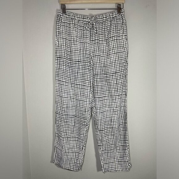 Eileen Fisher Textured Crepe Grid Slouchy Pant size XS - Picture 4 of 11